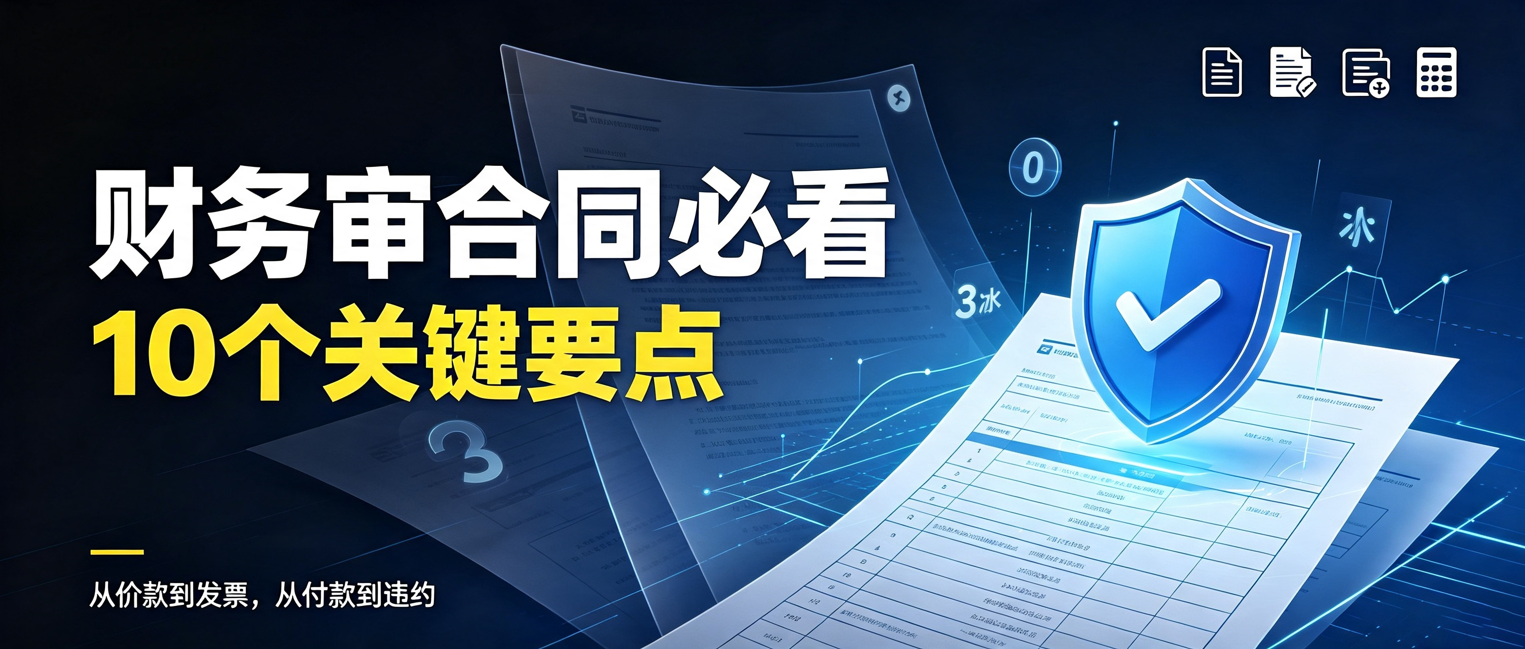 财务审合同，抓这10个关键点，避开90%的风险！
